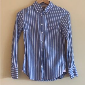 J. Crew Blue Striped Button Down Shirt